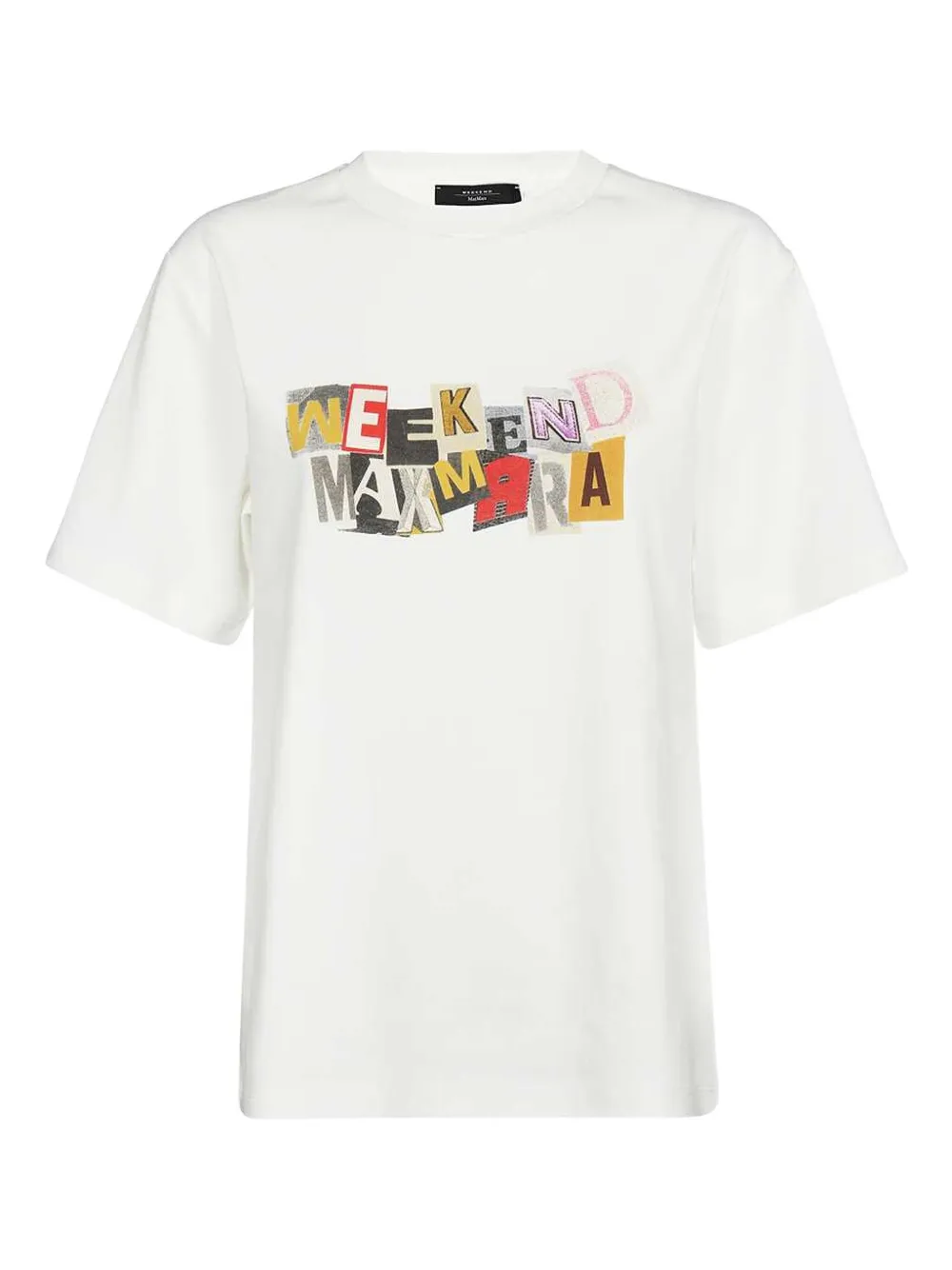Weekend Max Mara collage cotton T-shirt | White | Image 1