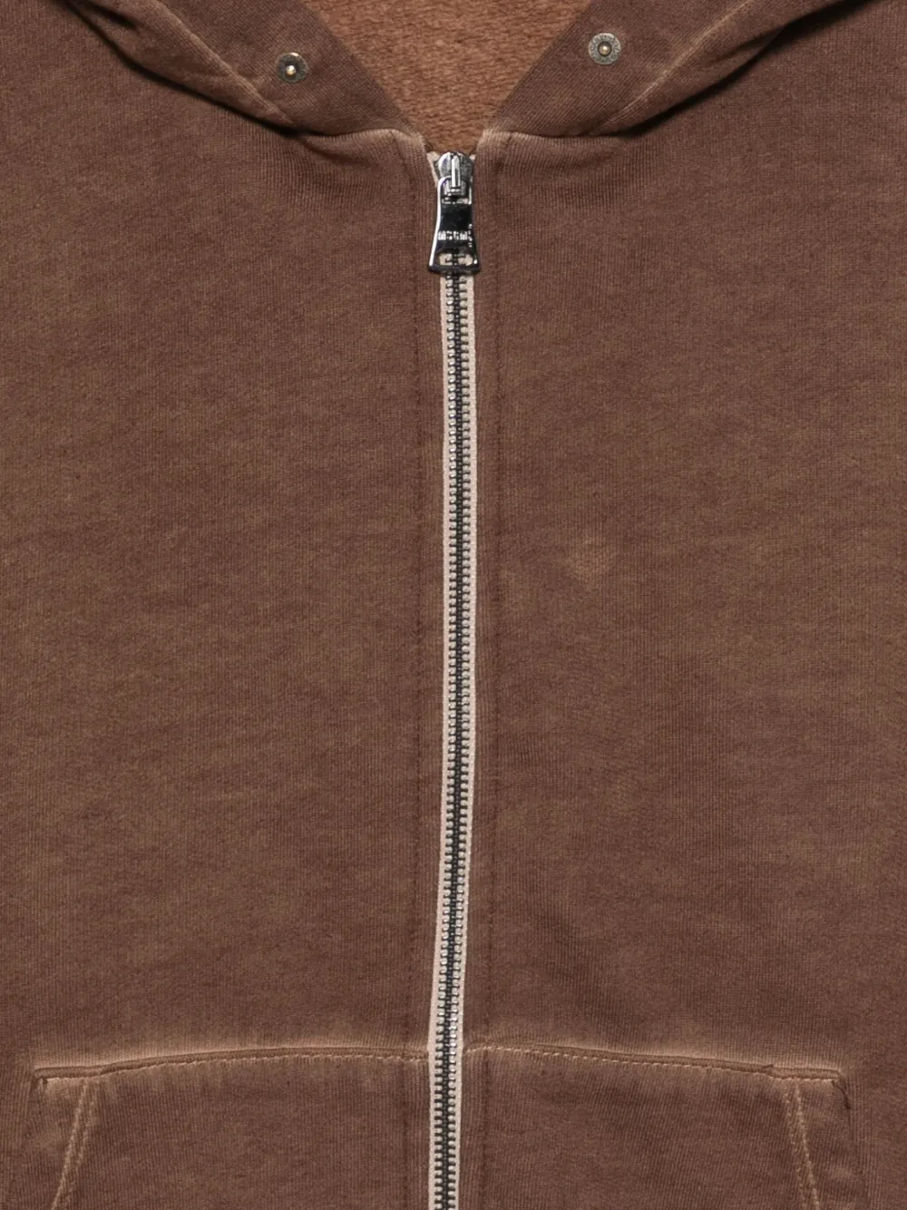 Msgm Zip-fastening Hoodie In Brown