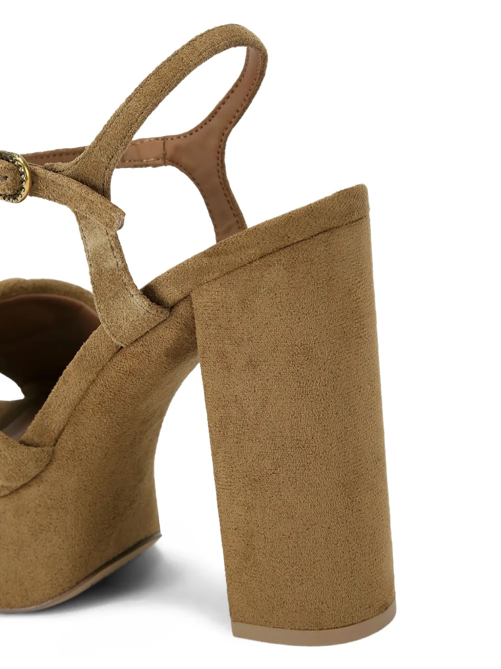Kurt Geiger London 125 mm gewatteerde sandalen met plateauzool en logodetail Bruin