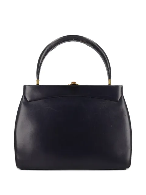 Vintage top-handle leather handbag