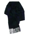 Bless check-pattern wool scarf - Blue