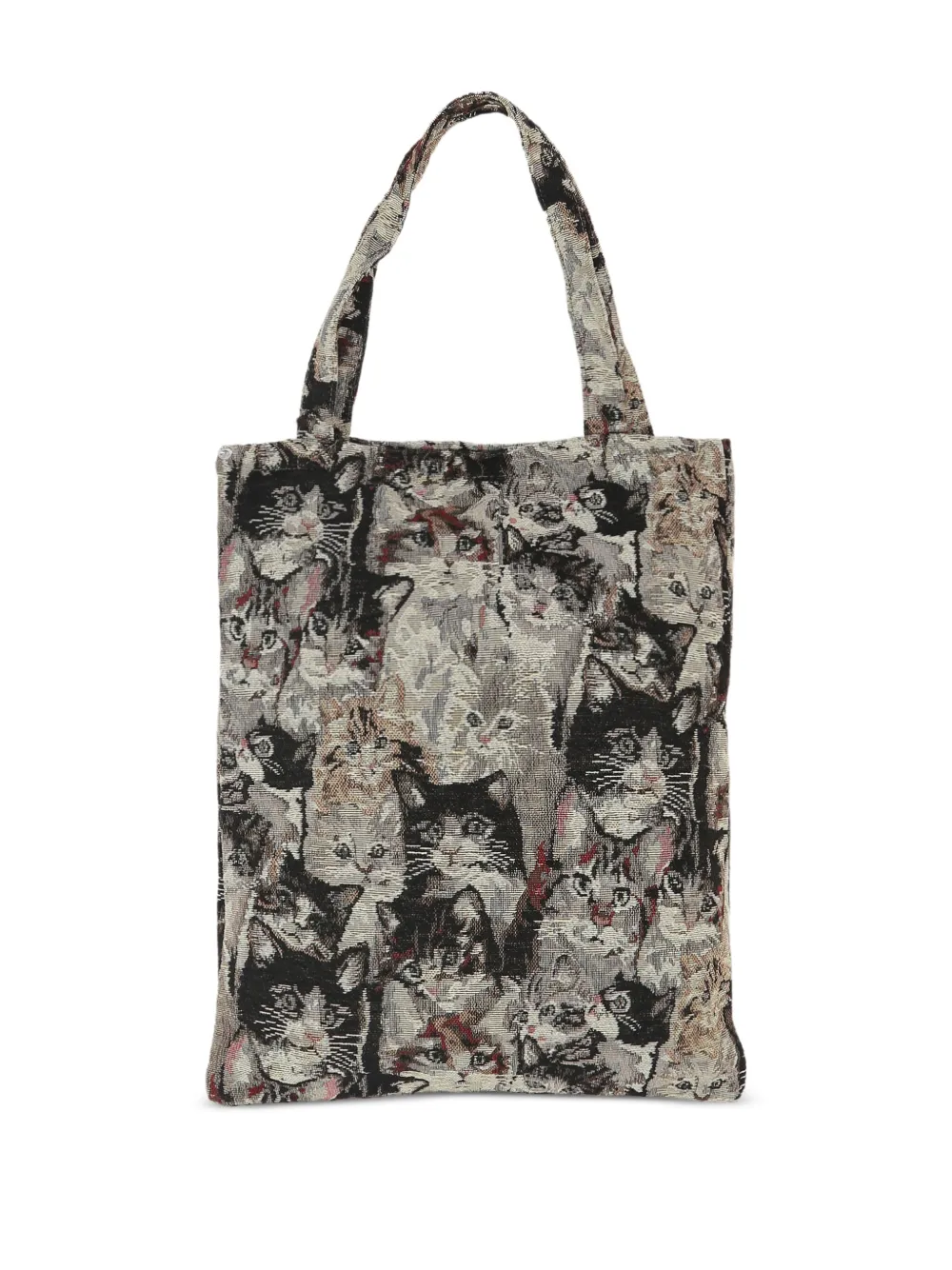 Bless cat-motif jacquard tote bag | Image 2