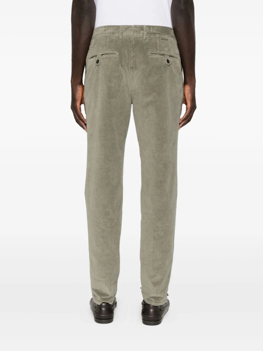 Incotex Pleated Corduroy Trousers In Gray