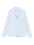 Rosso 35 neck-tie blouse - Blue