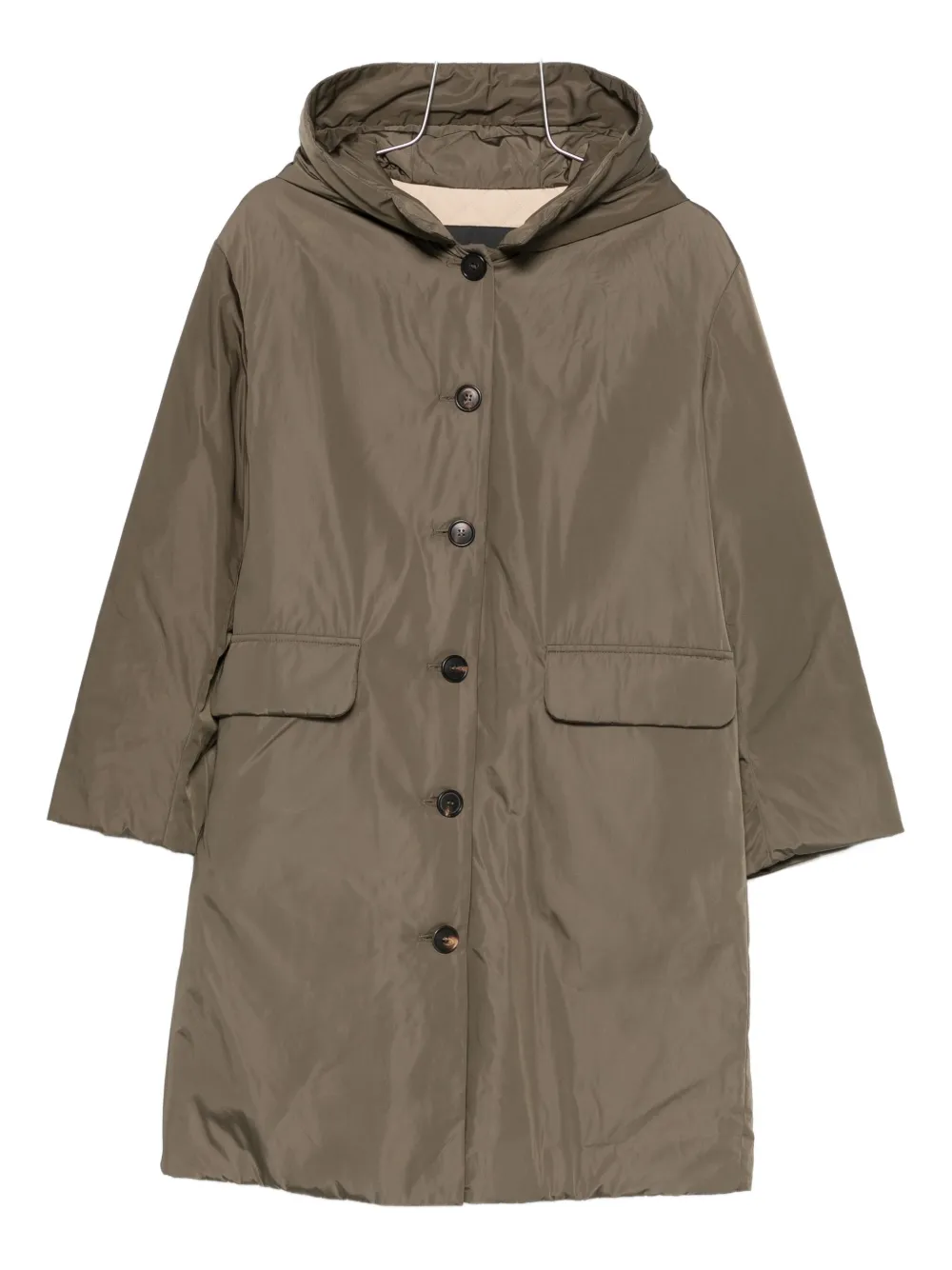 Rosso 35 Cappotto con bottoni e cappuccio - Toni neutri