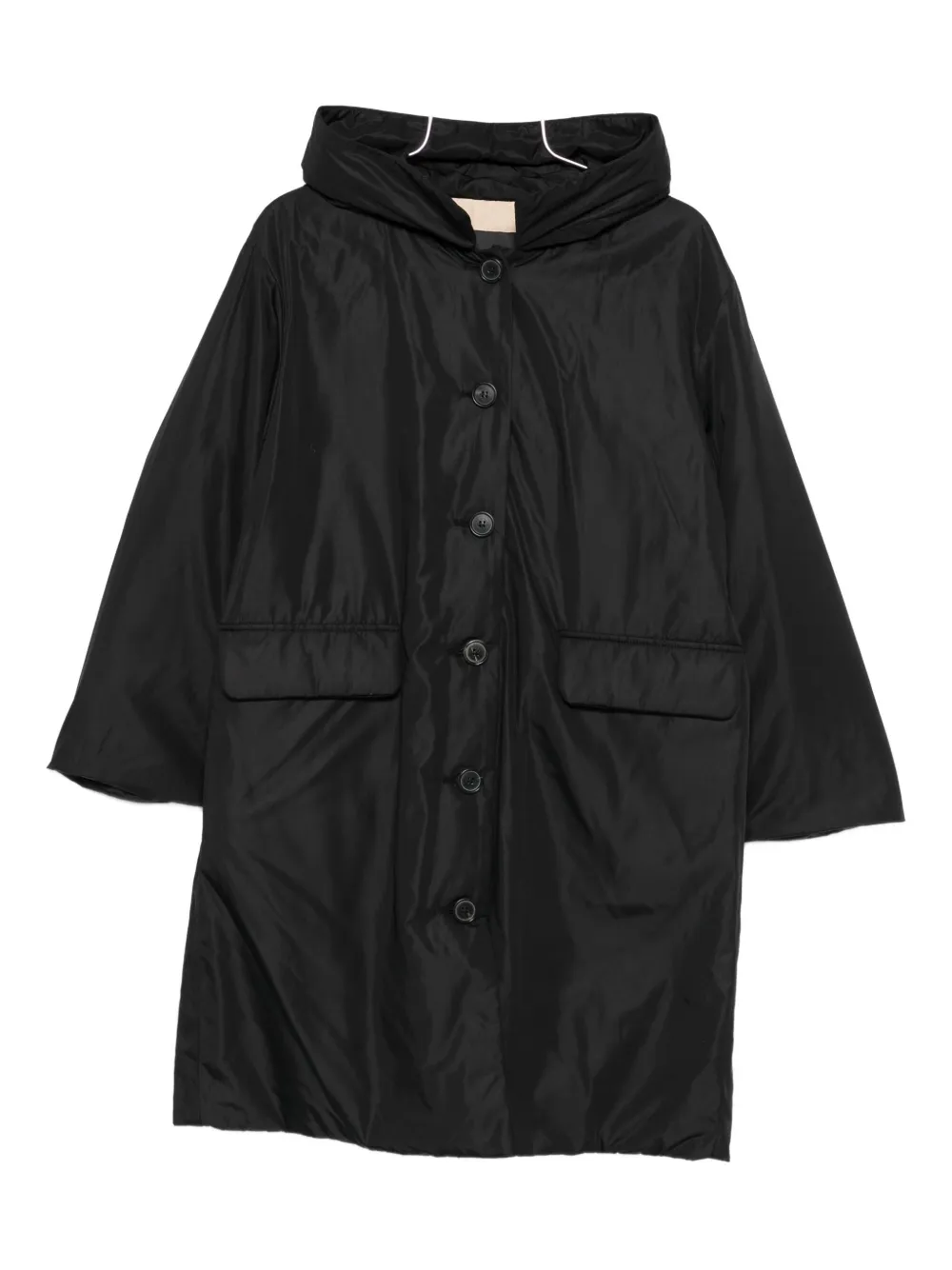 Rosso 35 Cappotto con bottoni e cappuccio - Nero