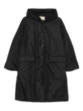 Rosso 35 hooded button coat - Black