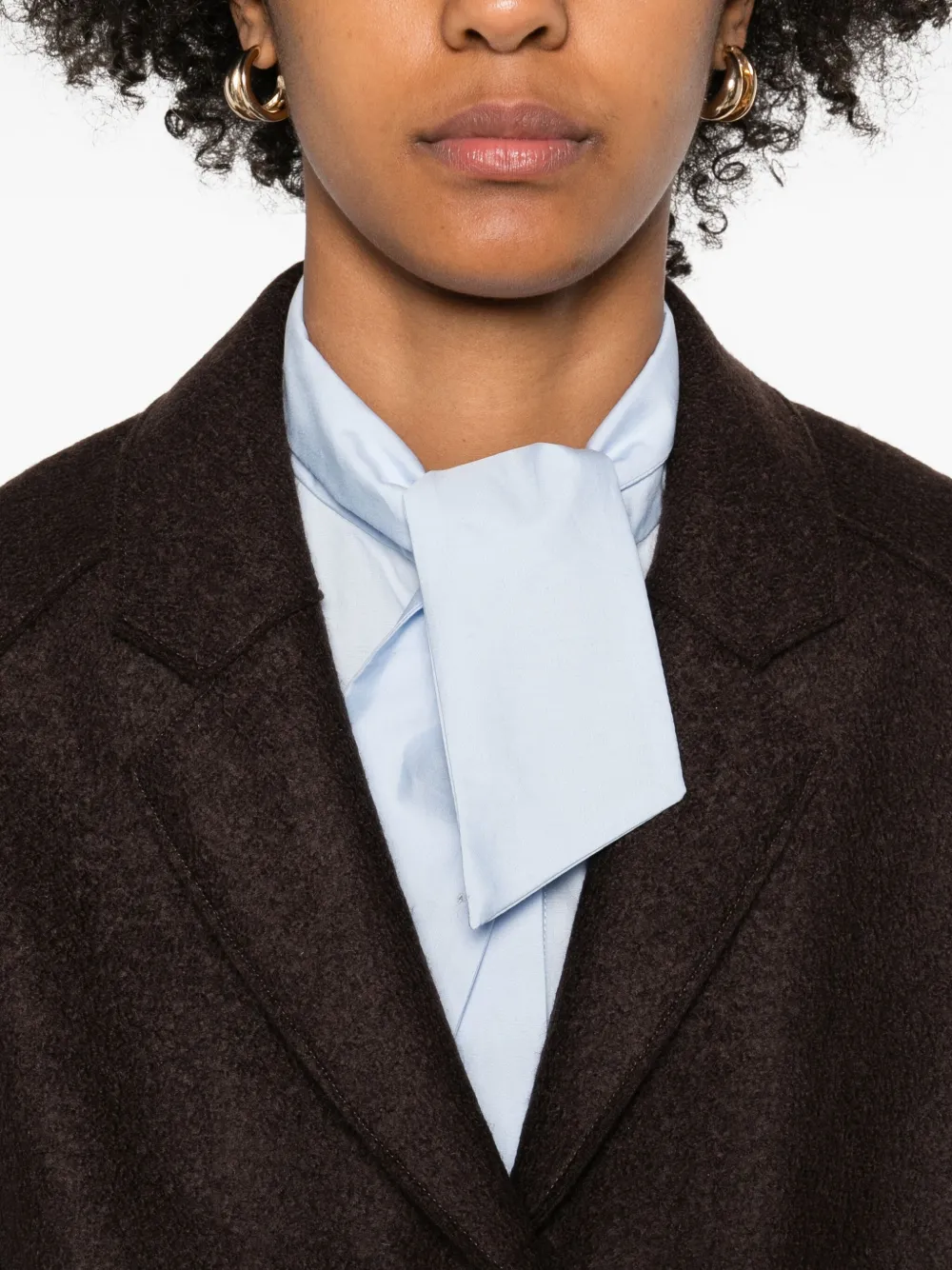 Rosso 35 Ribbed-cuff Wool Jacket In Brown