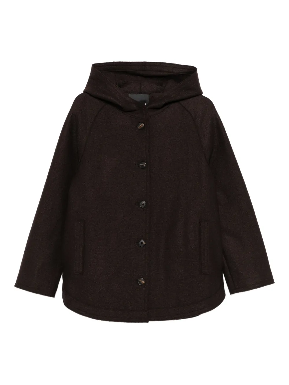 Rosso 35 hooded coat | Black | Image 1