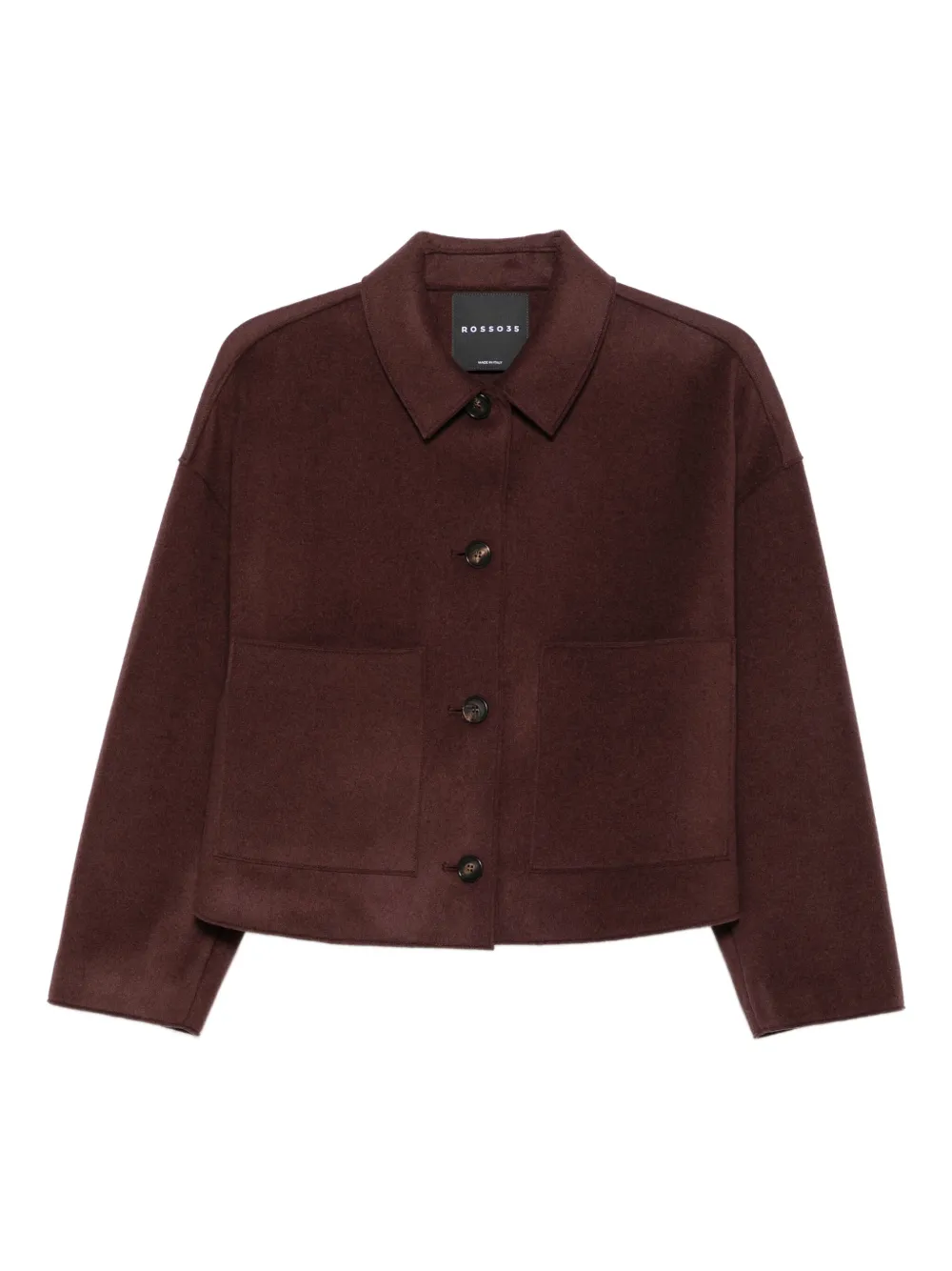 Rosso 35 buttoned patch-pocket jacket | Brown | Image 1