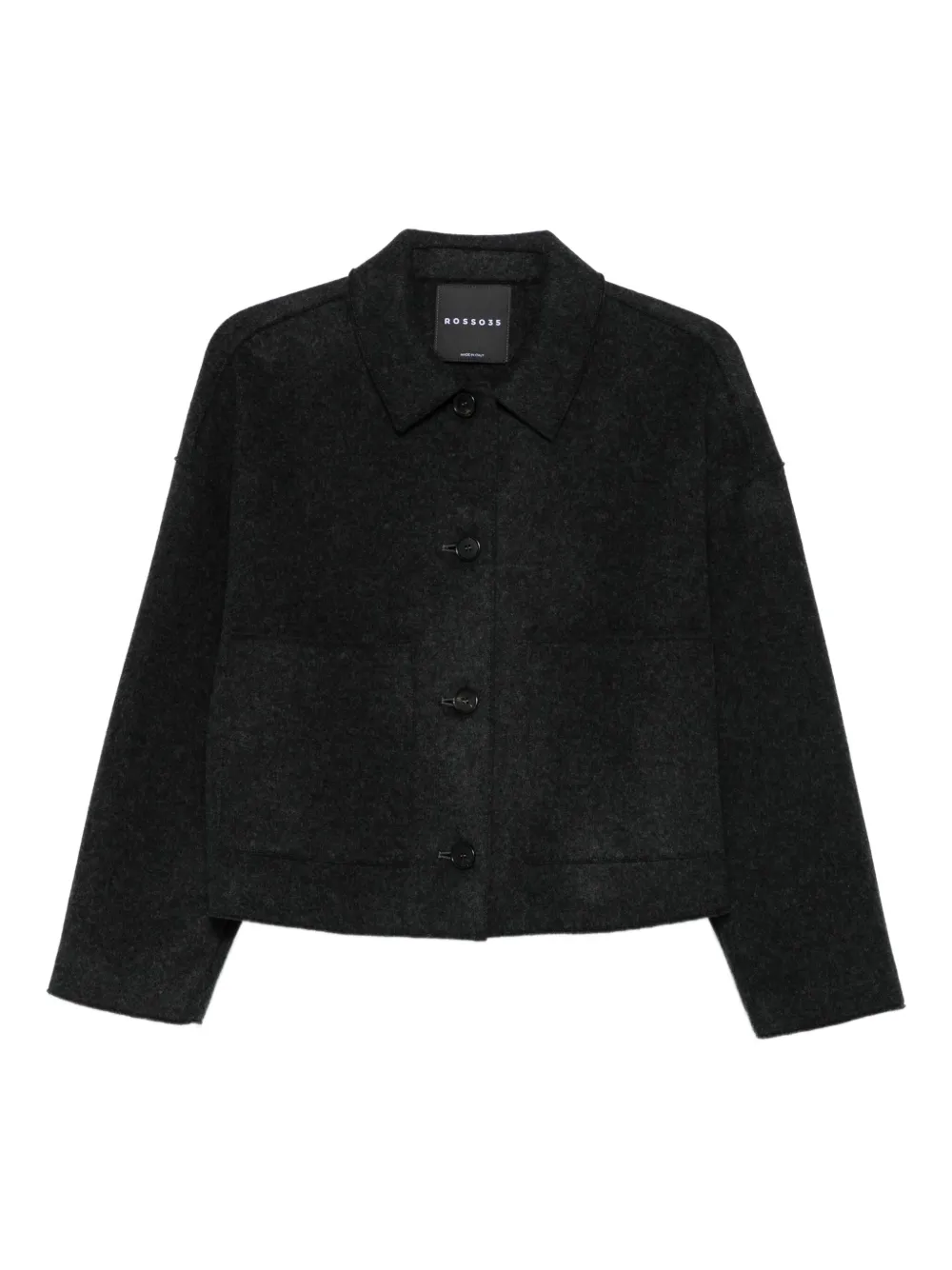 Rosso 35 Patch-pocket Button Jacket In Black