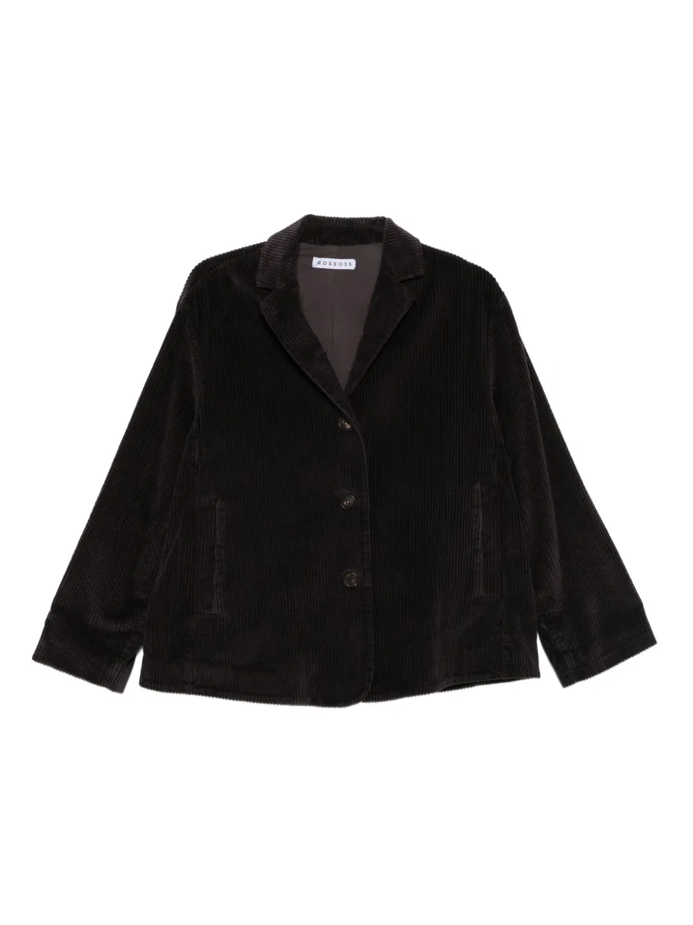 Rosso 35 Corduroy Three-button Jacket In Black