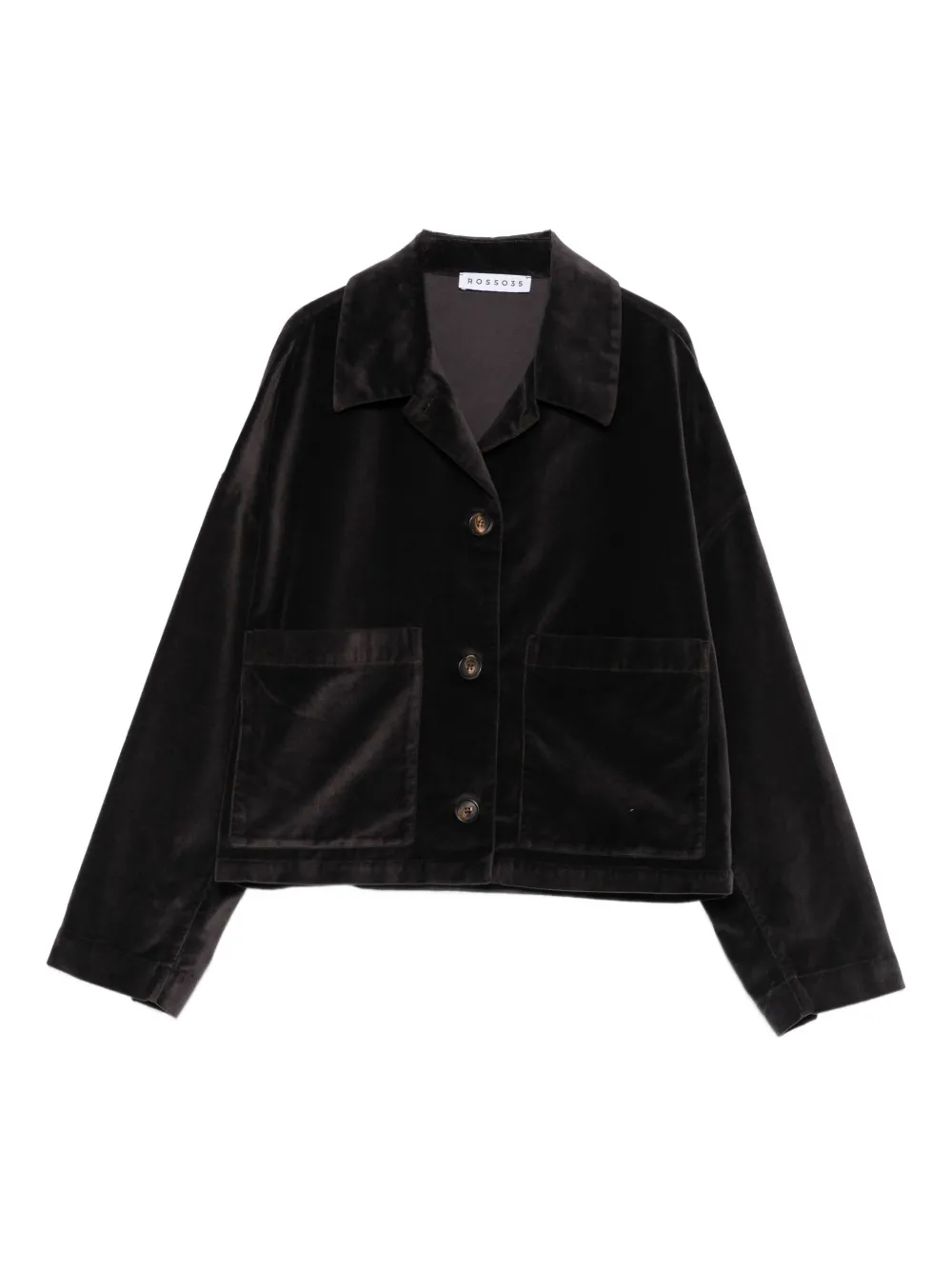 Rosso 35 velvet patch-pocket jacket | Black | Image 1