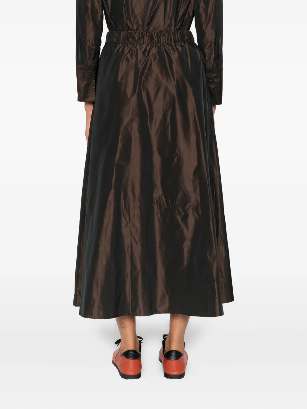 Rosso 35 Pleated A-line Skirt In Brown