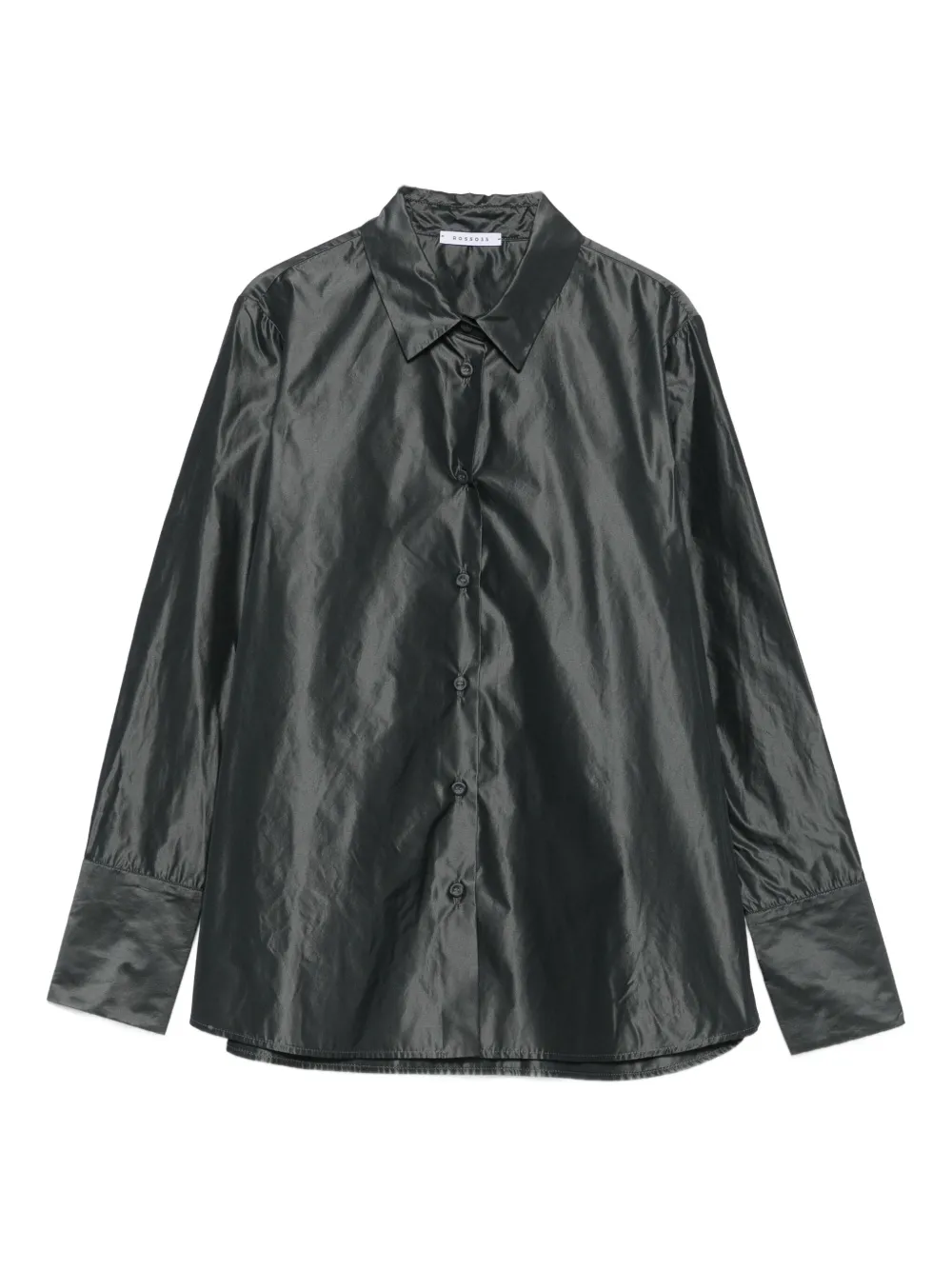 Rosso 35 Button-down Taffeta Shirt In Black