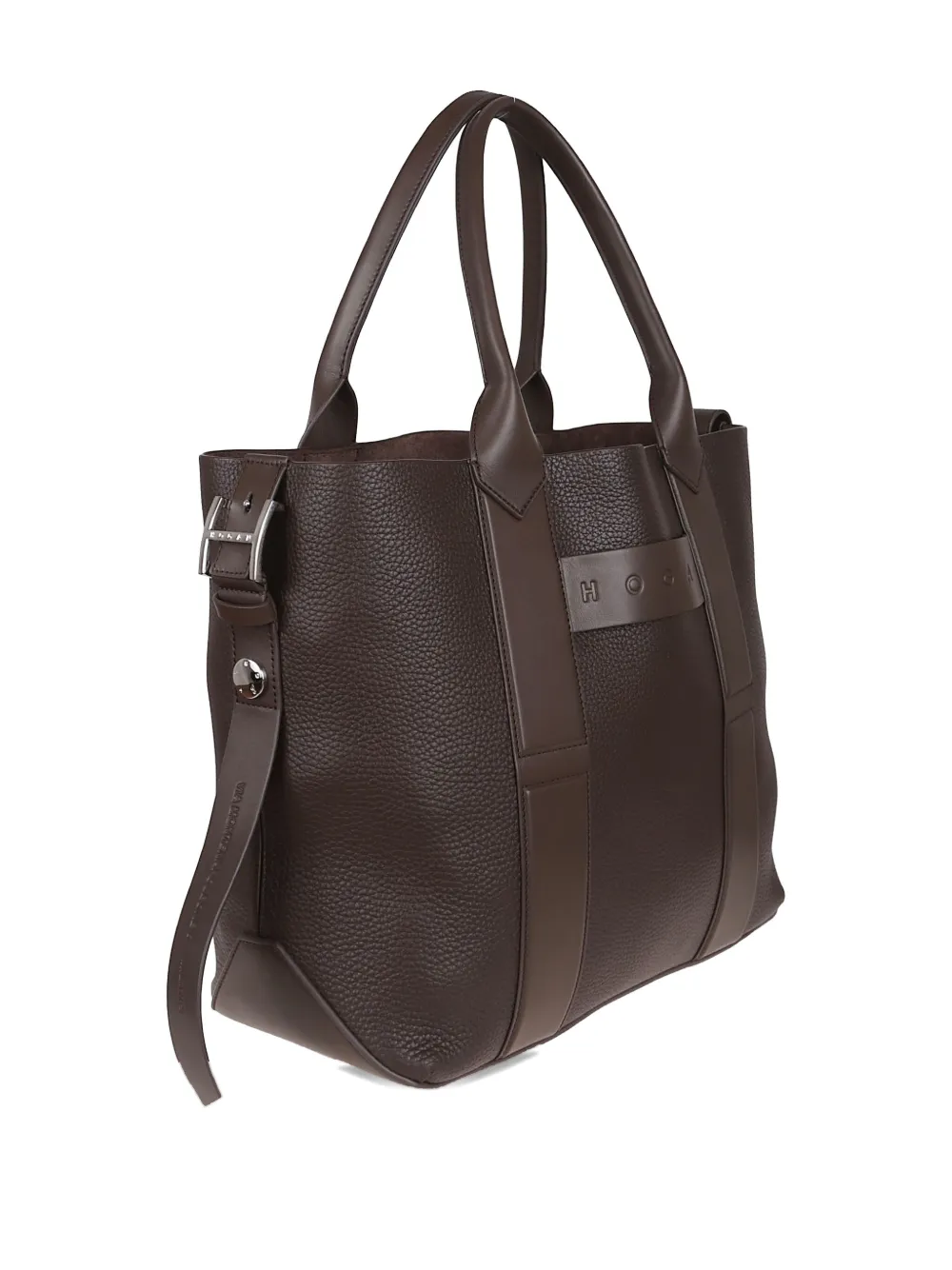 Hogan leather panelled shoulder bag Bruin