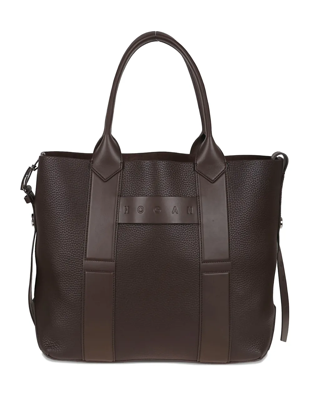 Hogan leather panelled shoulder bag Bruin
