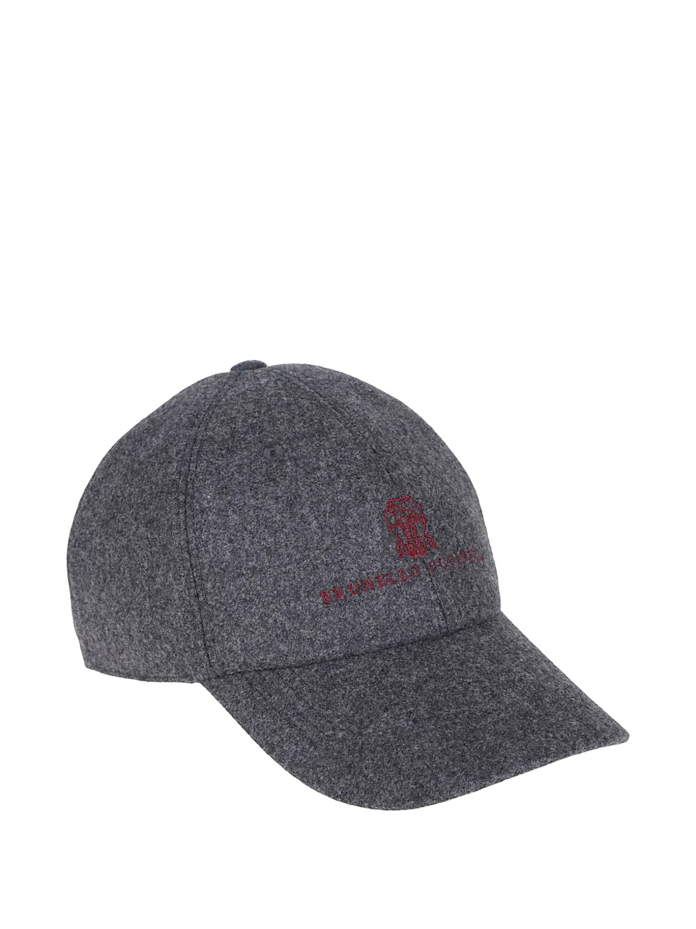 Brunello Cucinelli embroidered wool cap Grijs