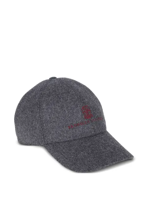 Brunello Cucinelli embroidered wool cap