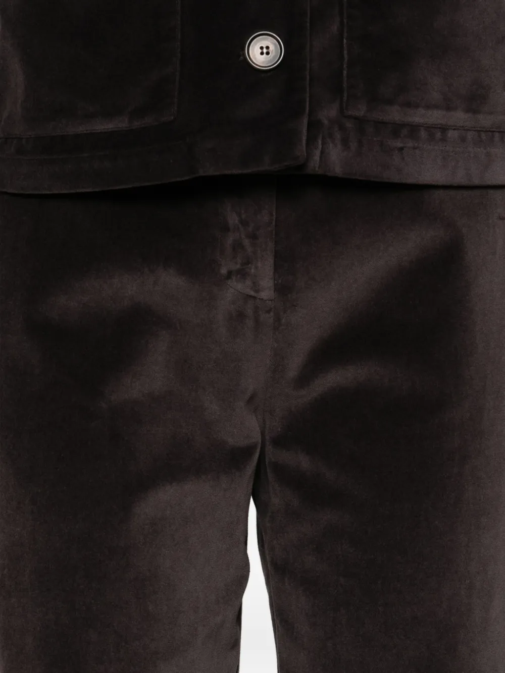 Rosso 35 Velvet Trousers In Black