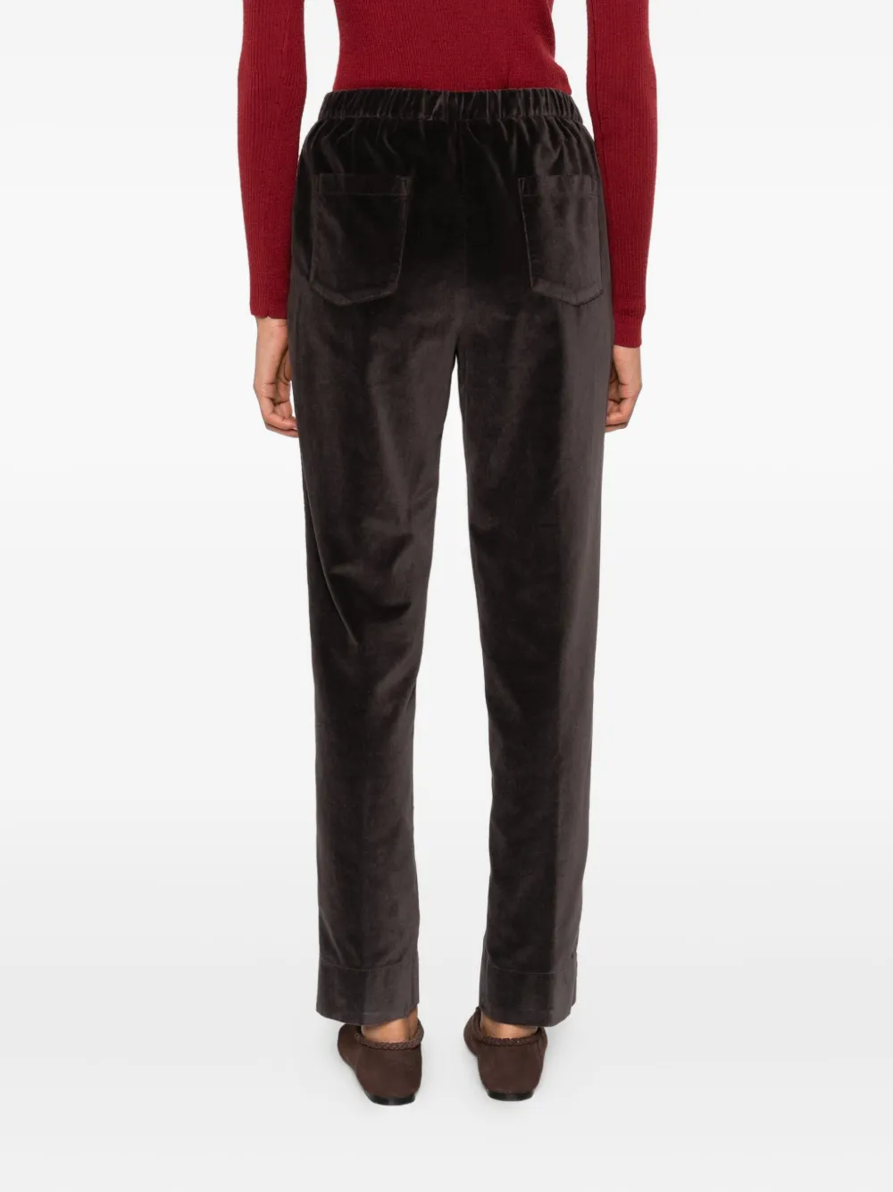 Rosso 35 Velvet Trousers In Black