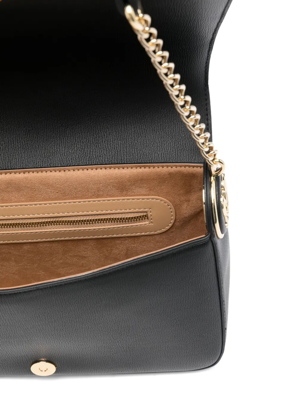 Love Moschino Schoudertas met logoplakkaat Zwart