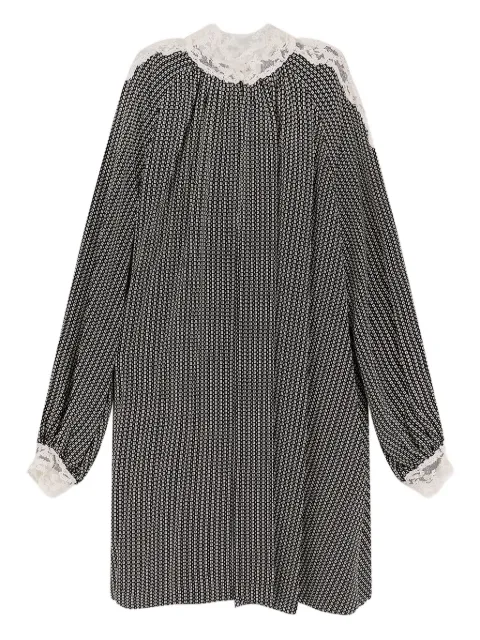 Chloé lace-trimmed geometric-print mini dress
