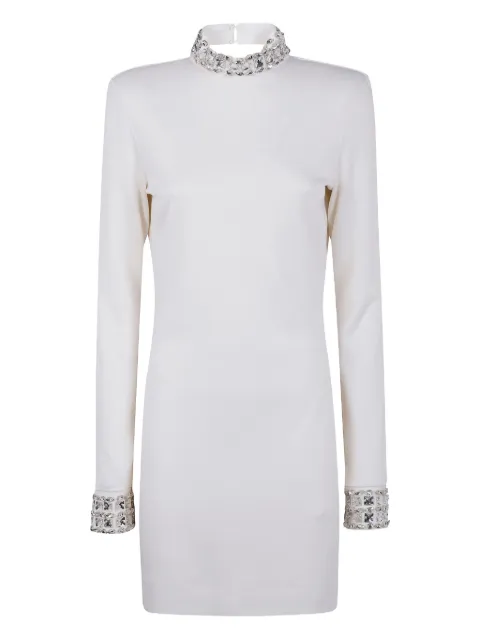 Blugirl crystal-embellished mock-neck mini dress
