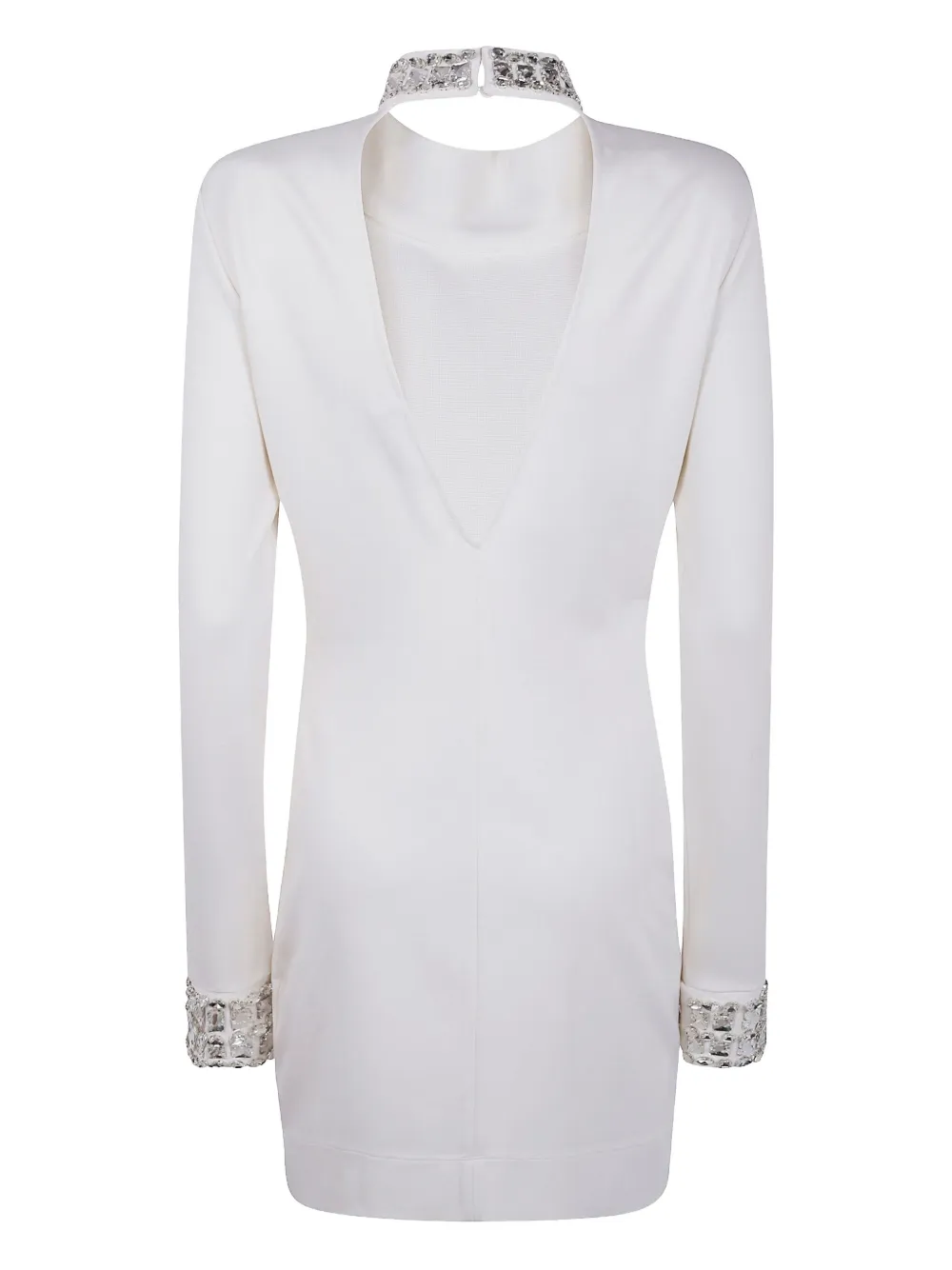 Blugirl crystal-embellished mock-neck mini dress - Wit