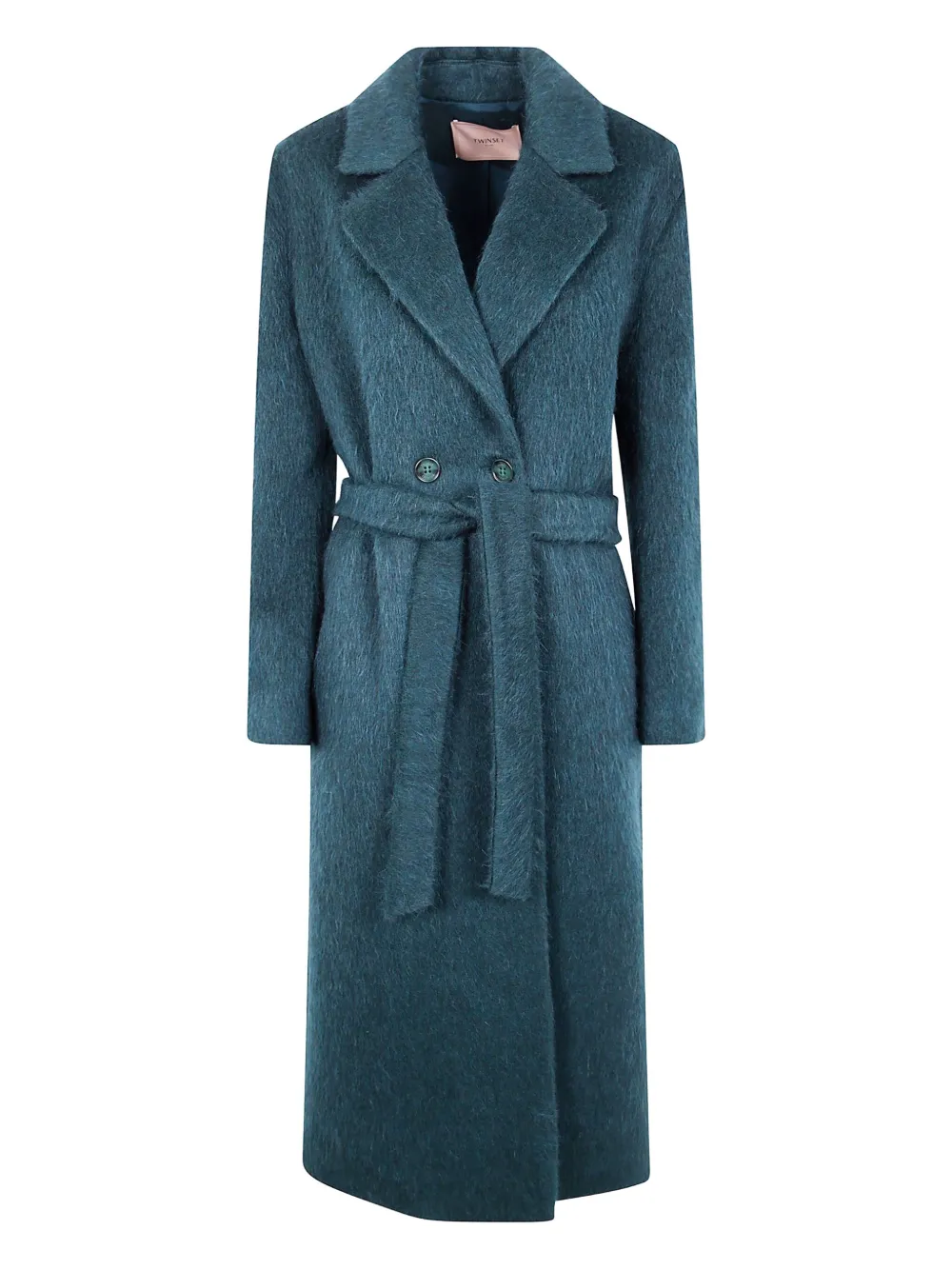 TWINSET belted double-breasted coat | Green | Image 1