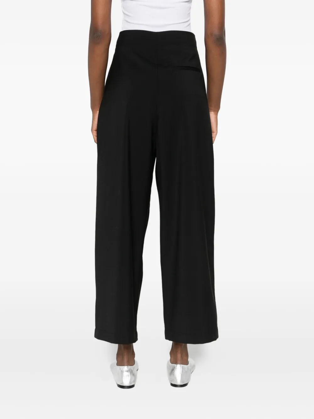 Phisique Du Role Broek met geplooide voorkant Zwart