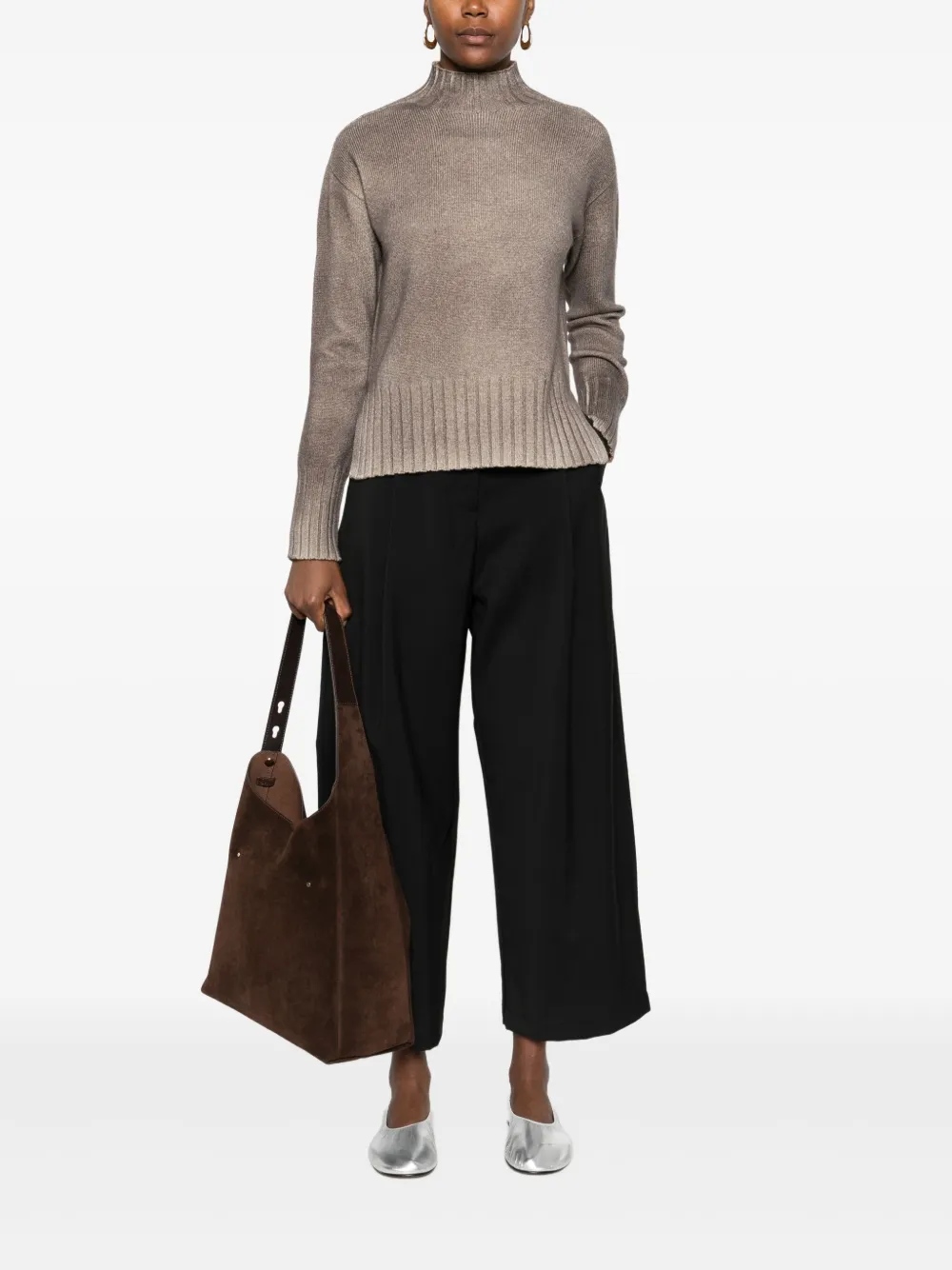 Phisique Du Role Broek met geplooide voorkant - Zwart