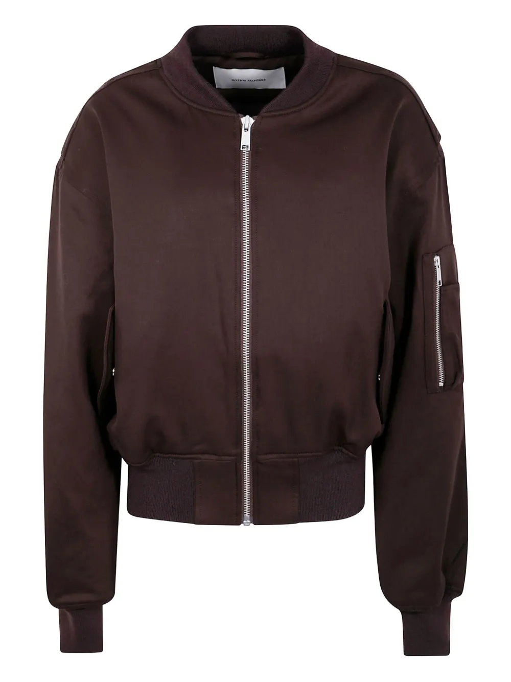 Entire Studios Cropped Broad Bomber Suiting Clothing In Brown