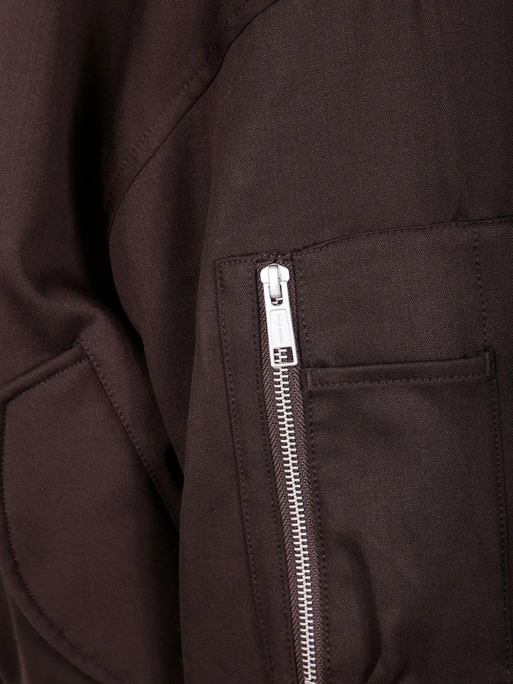 Entire Studios Cropped Broad Bomber Suiting Clothing In Brown