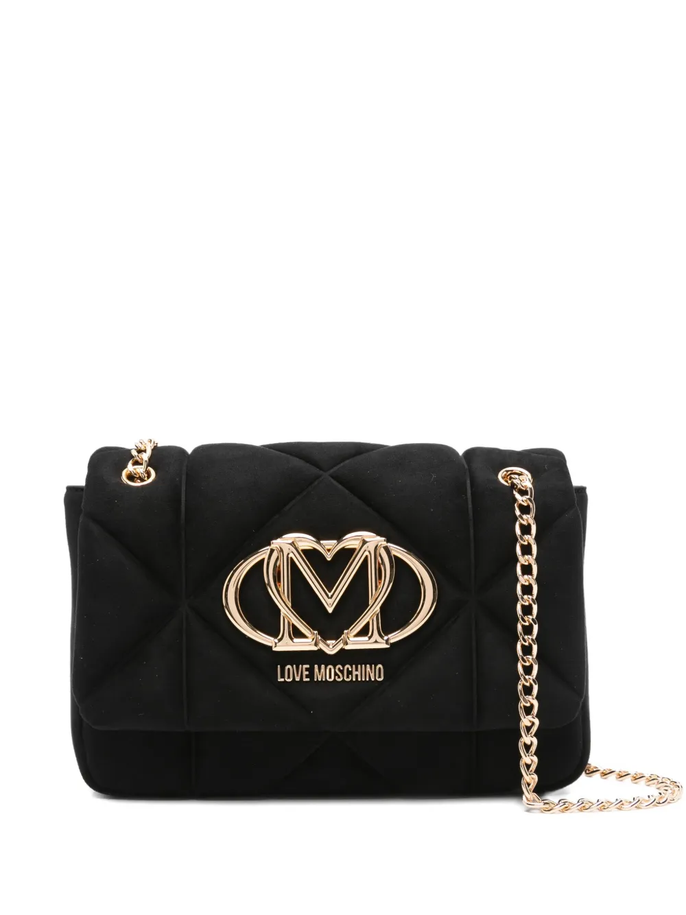 Love Moschino quilted logo-plaque cross body bag | Black | Image 1