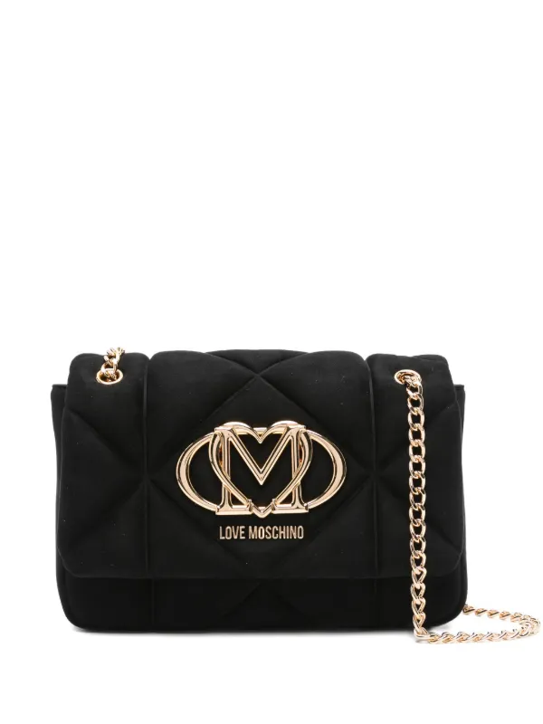 LOVE MOSCHINO キルティングショルダーバッグ Love Moschino キルティング ショルダーバッグ | ブラック | FARFETCH JP