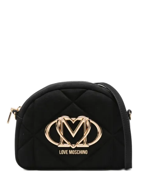Love Moschino quilted logo-plaque cross body bag