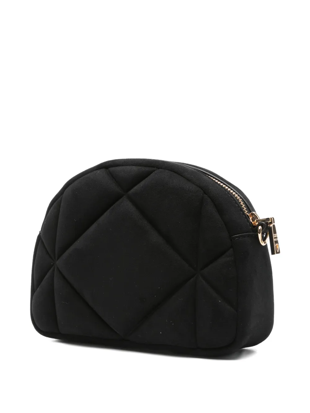 Love Moschino Gewatteerde crossbodytas met logoplakkaat Zwart