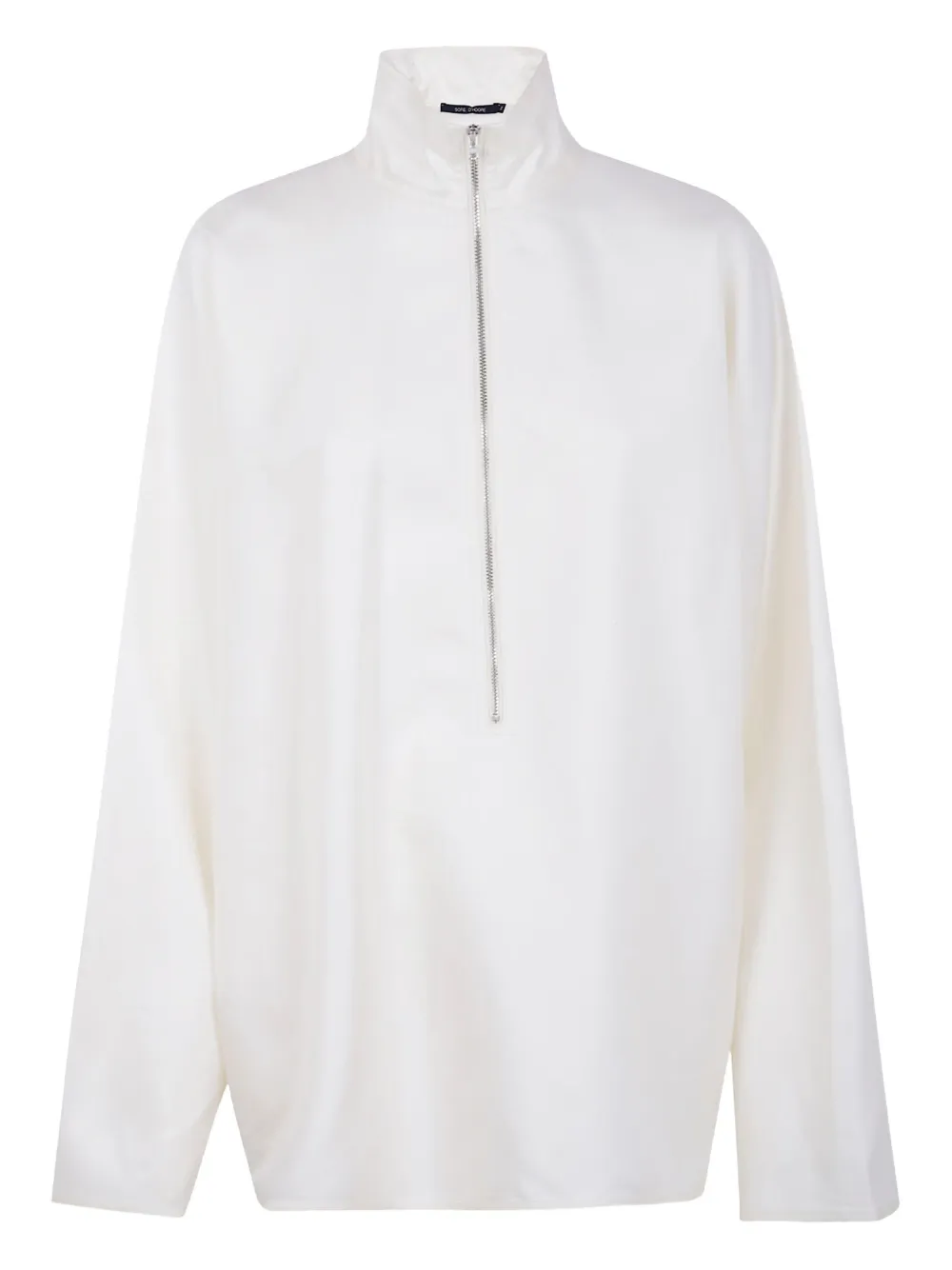 Sofie D'hoore Turtleneck Zip-front Shirt In White