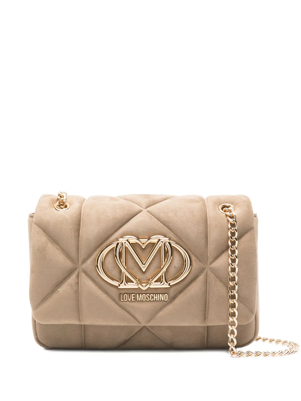 Love Moschino quilted logo-plaque cross body bag | Brown | Image 1