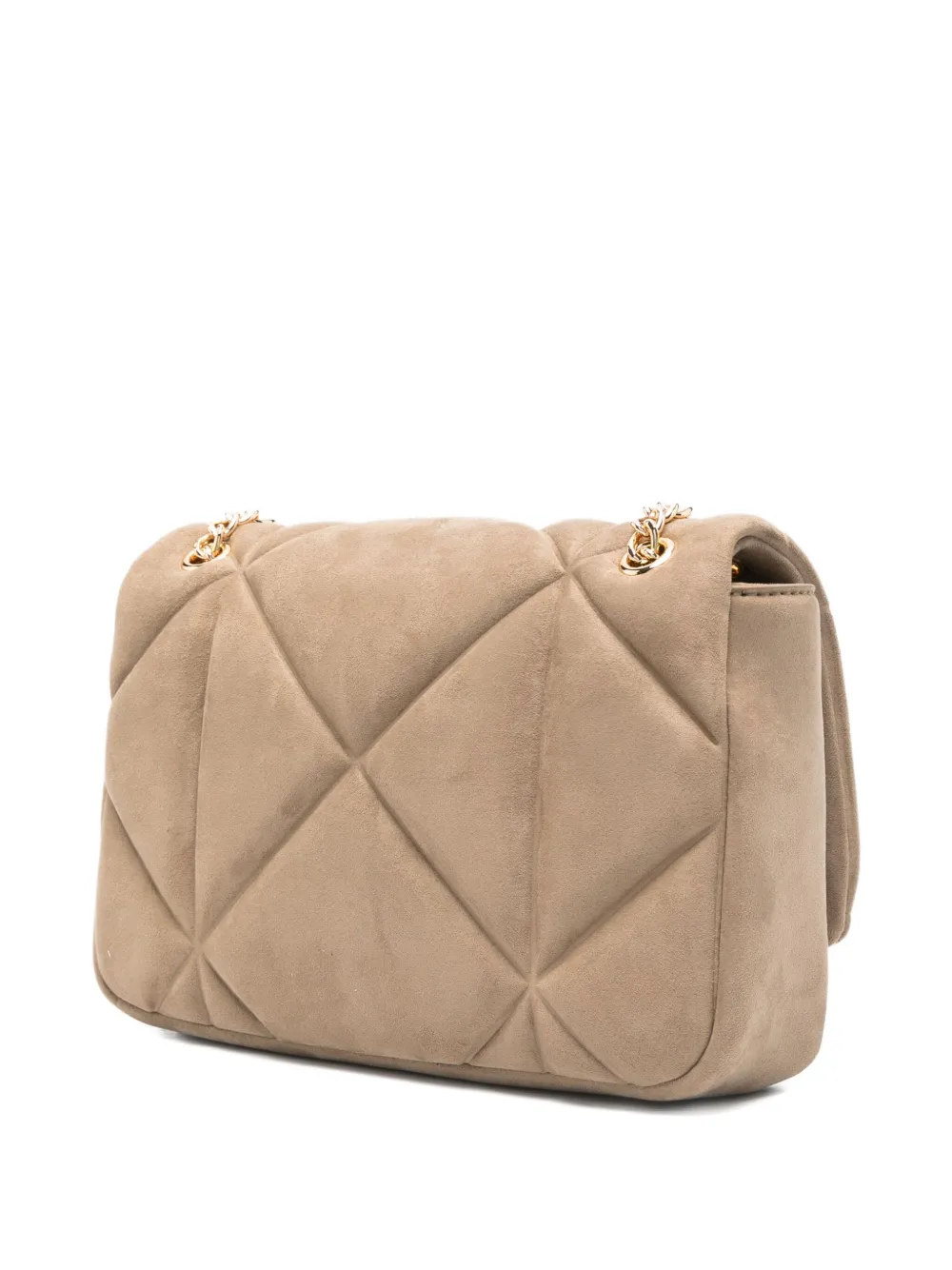 Love Moschino Gewatteerde crossbodytas met logoplakkaat Bruin