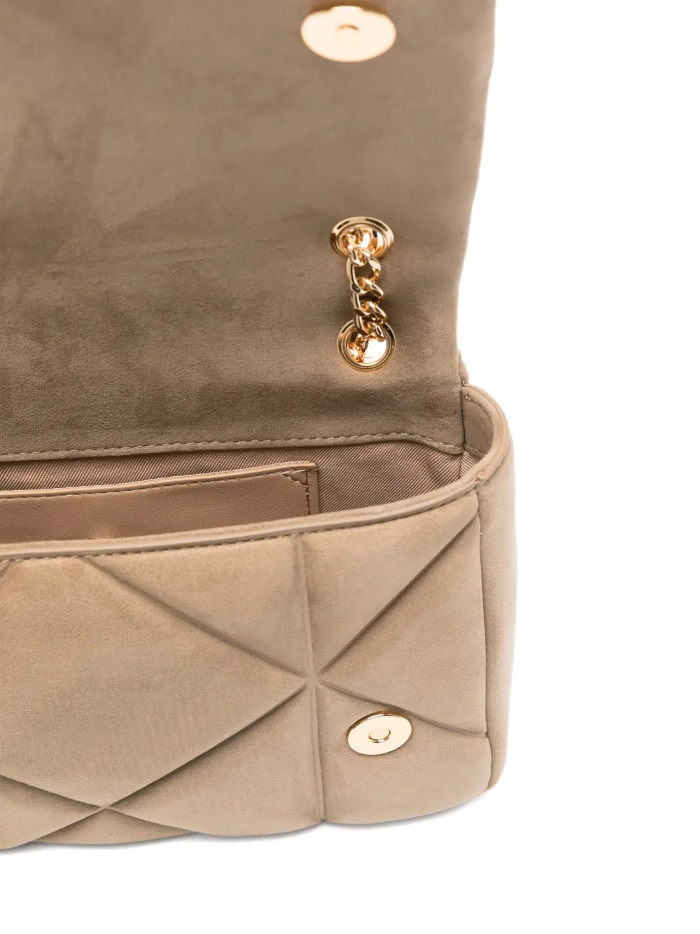 Love Moschino Gewatteerde crossbodytas met logoplakkaat Bruin