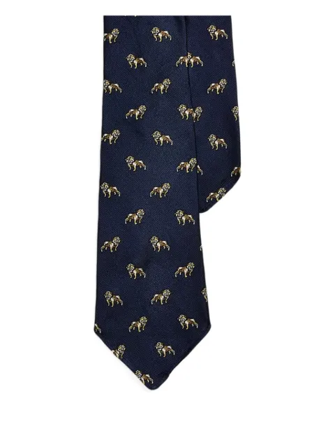 Polo Ralph Lauren lion-print silk tie