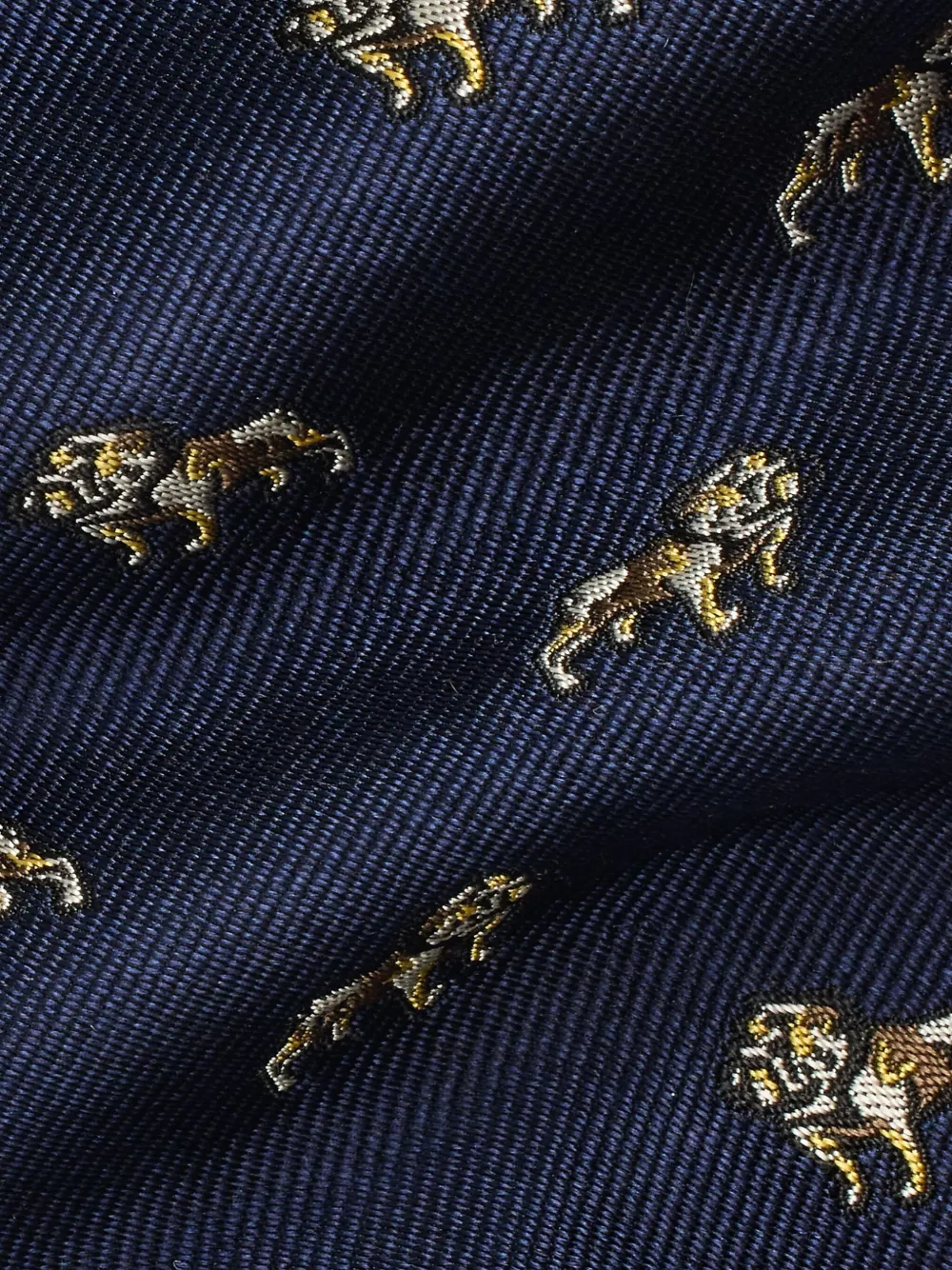 Polo Ralph Lauren lion-print silk tie Blauw