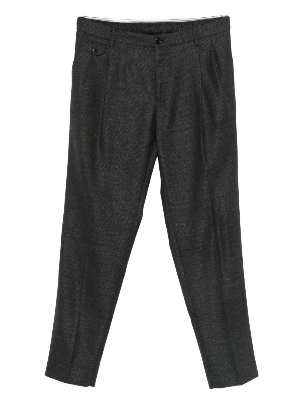 Dolce & Gabbana Virgin Wool Straight-leg Trousers In Gray