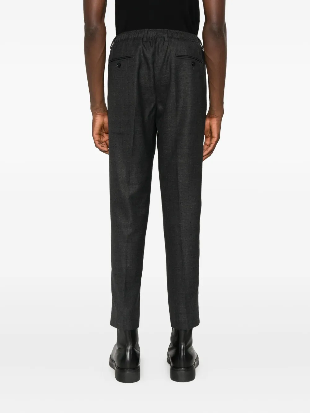 Dolce & Gabbana Virgin Wool Straight-leg Trousers In Gray