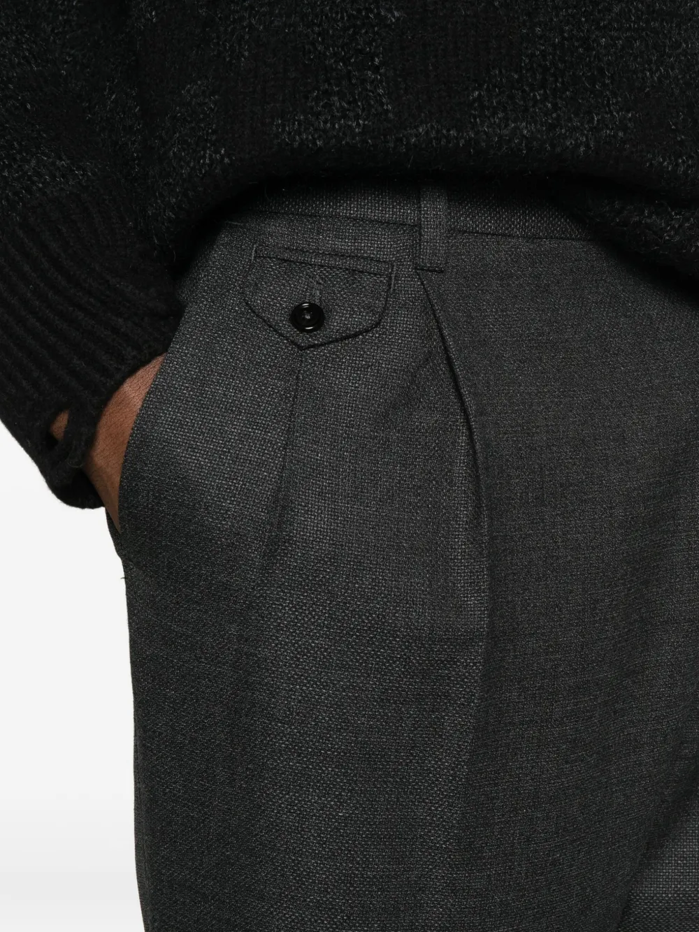 Dolce & Gabbana Virgin Wool Straight-leg Trousers In Gray