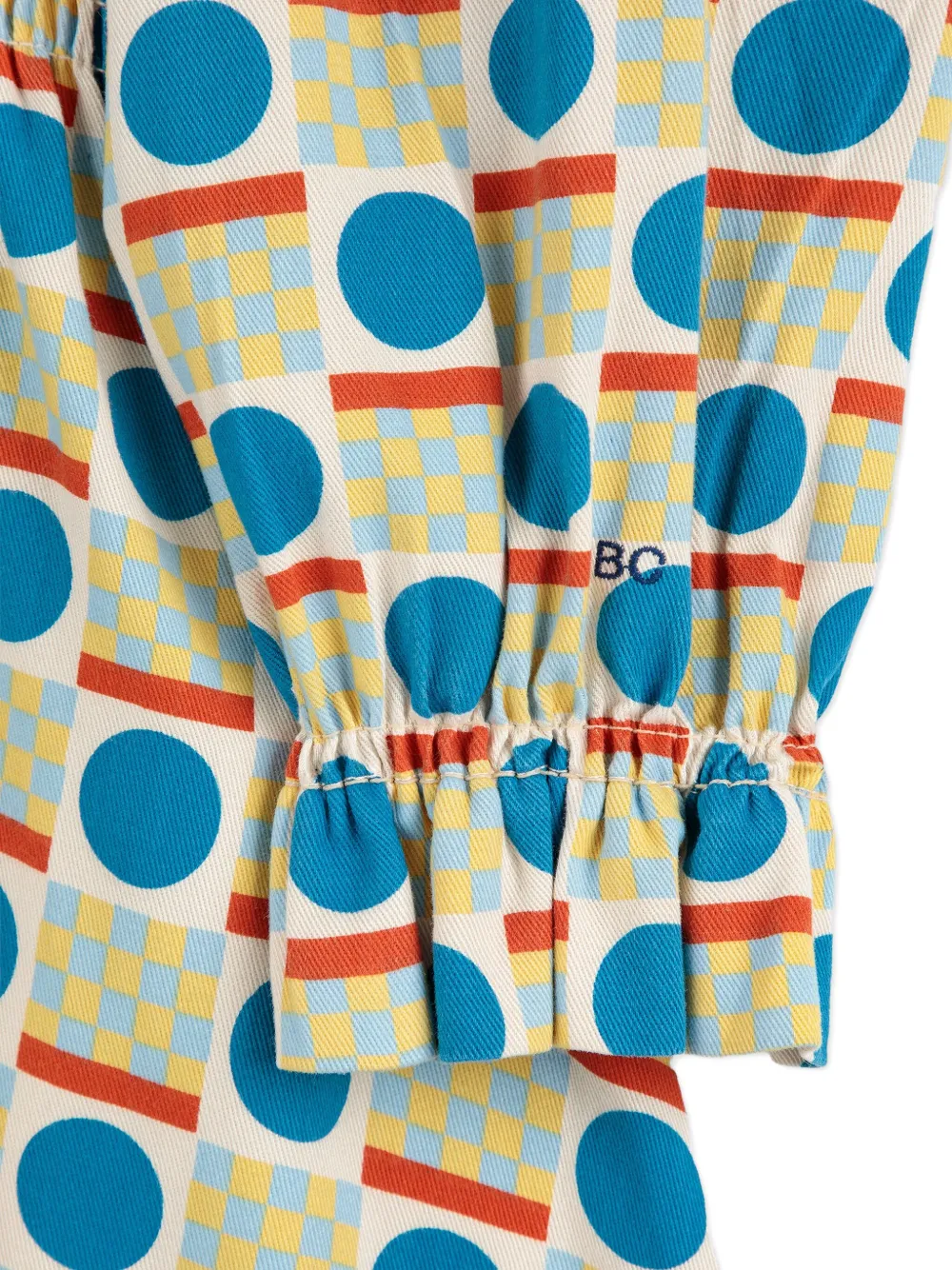 Bobo Choses Ruffled Geometric-print Dress In Multi