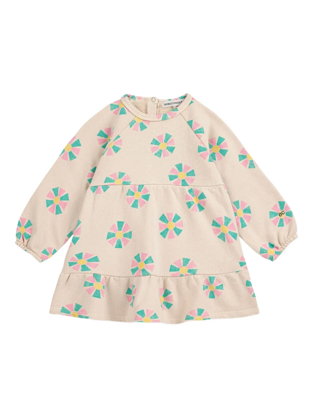 Bobo Choses floral-print tiered dress | Neutrals | Image 1