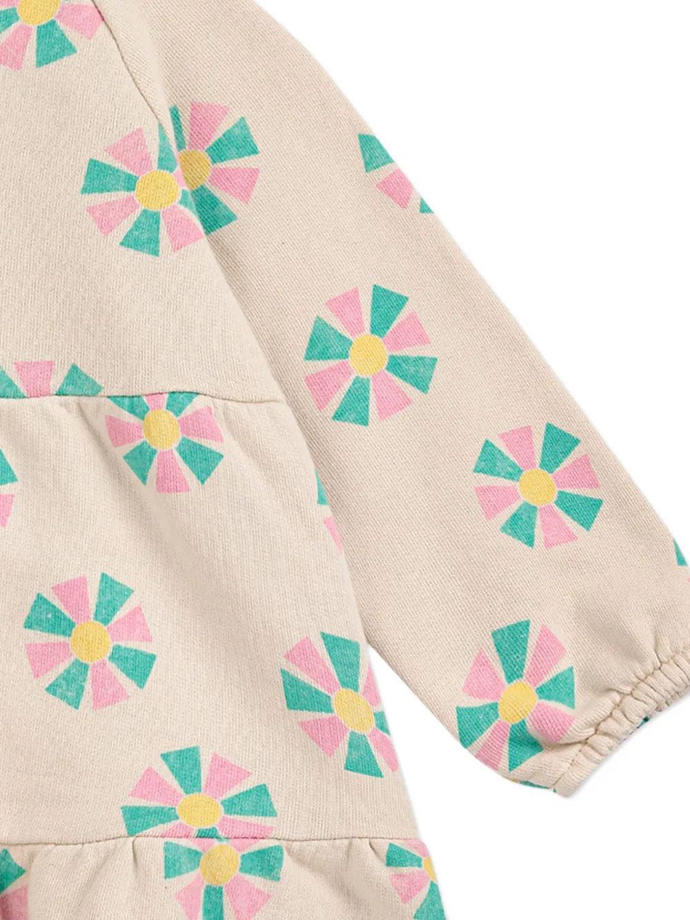 Bobo Choses Jurk met bloemenprint Beige